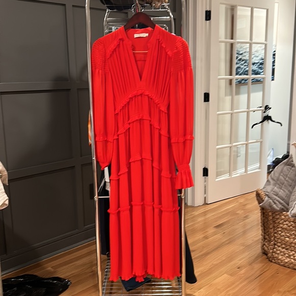 Gorgeous Tory Burch flaming red/orange dress - Picture 2 of 2